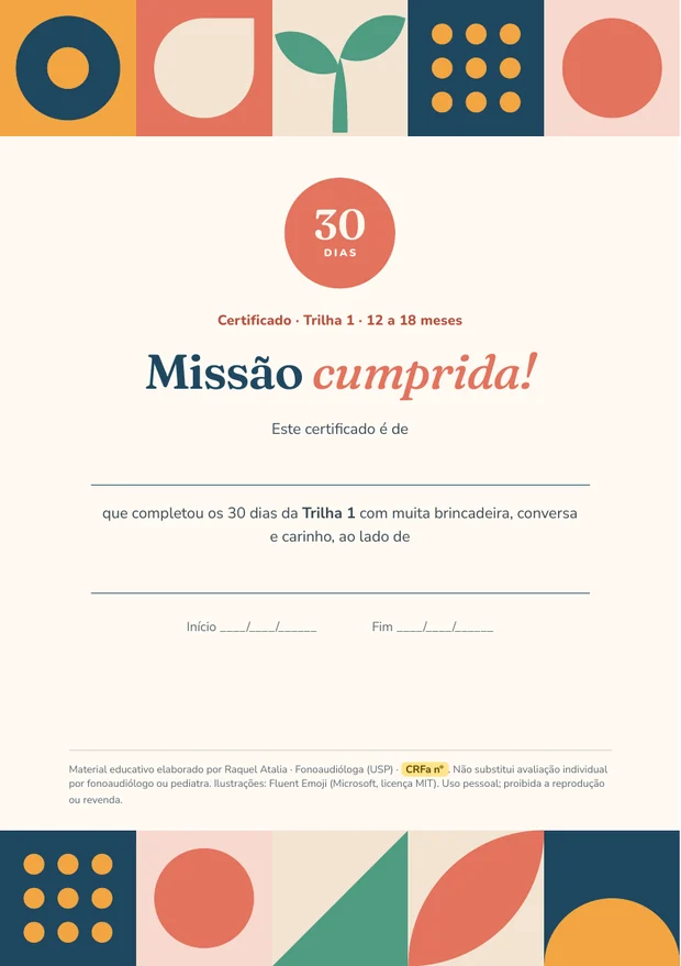 Página do material: Certificado de 30 dias